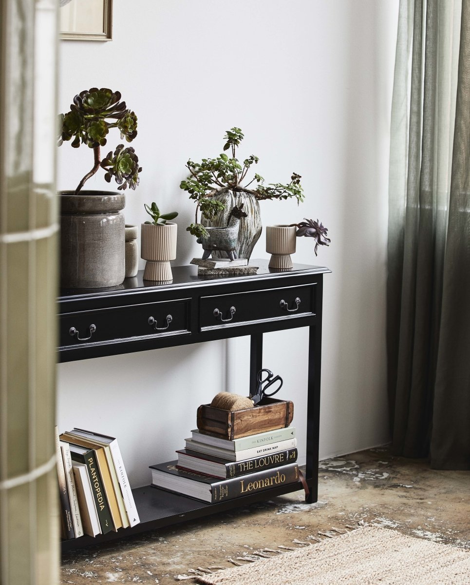 MOSS console met 2 laden - zwart