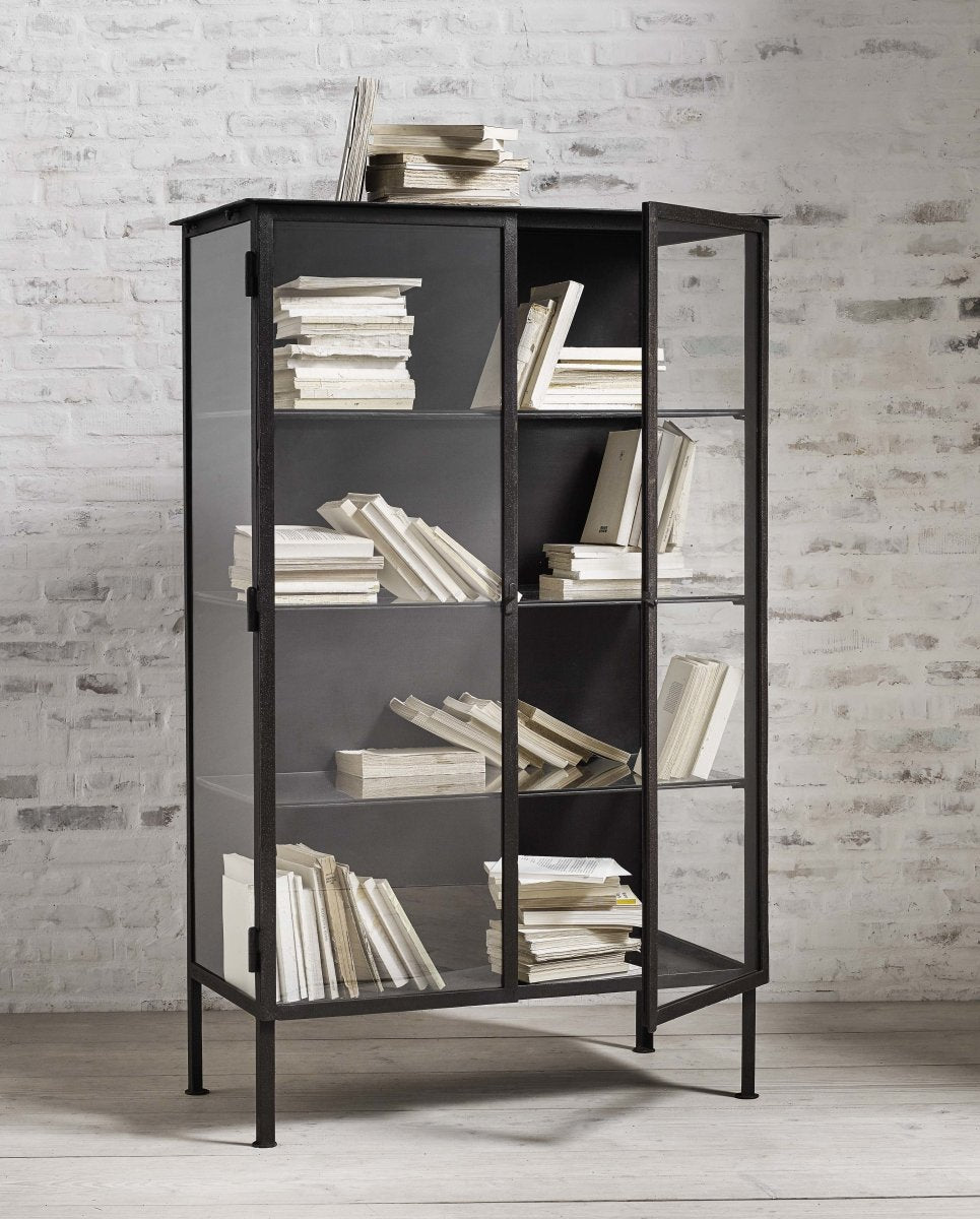 Armoire OREGON, fer noir, 2 portes
