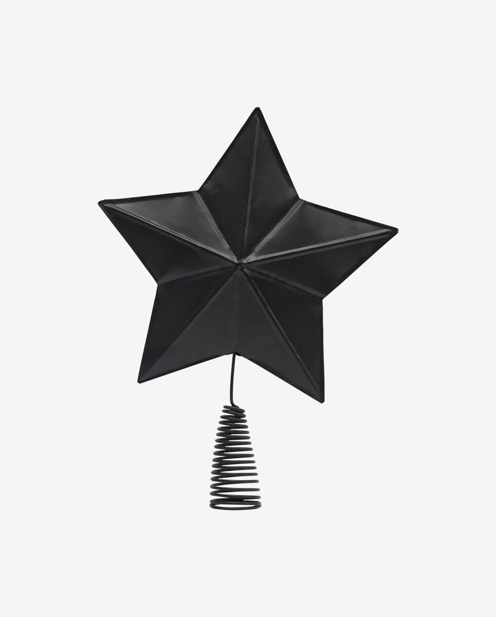 metal christmas tree topper black